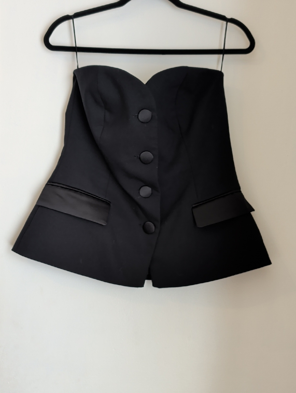 Zara Black Strapless Corset Vest